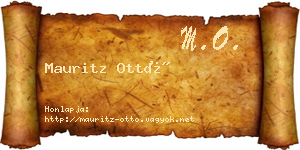 Mauritz Ottó névjegykártya