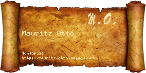 Mauritz Ottó névjegykártya